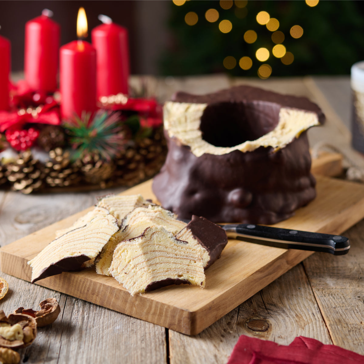 Baumkuchen zur Weihnachtszeit
