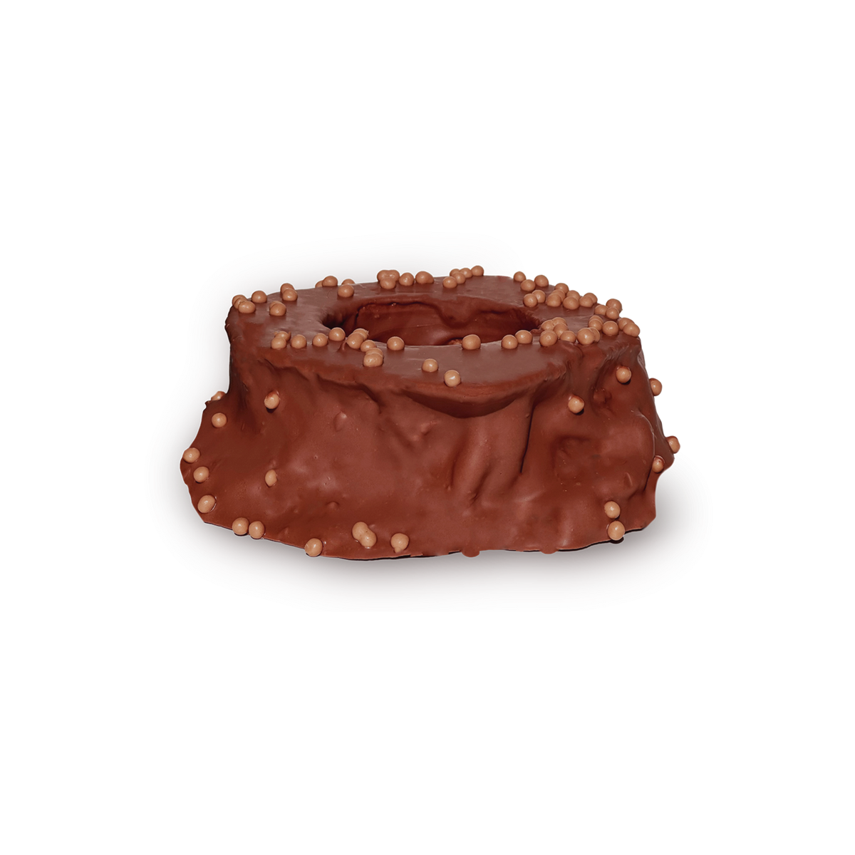 Baumkuchen mit Karamell-Schokolade und gesalzenen Karamell-Biscuit-Kügelchen, 1 Ring