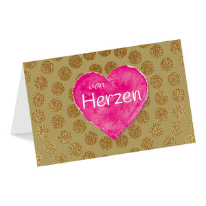 Grußkarte „Von Herzen“